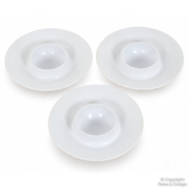 Vintage Mepal eierdopjes wit – set van 3 – jaren 70