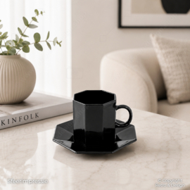 Tea cup and Saucer Arcoroc France, Octime.