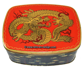 Vintage Blechdosevon Cote d'Or mit chinesischen Drachen