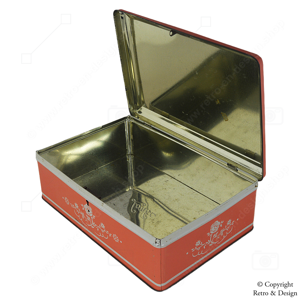 Lonka Vintage-Dose – 1960er, Frau mit roten Rosen