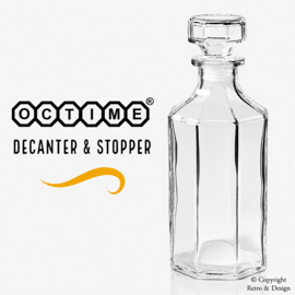 "Carafe en verre transparent Arcoroc France Octime vintage - Une icône de style des années 1980"
