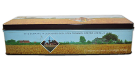 Vintage ARKS gingerbread tin with cornfield
