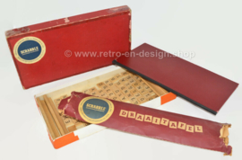 Origineel vintage Scrabble spel met de bijbehorende houten draaitafel uit 1956