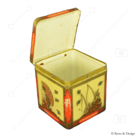 Vintage Blechdose in Würfelform von NIEMEIJER für Pecco Tee