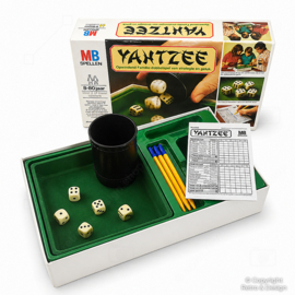 🎲 Vintage Yahtzee Dobbelspel – MB (1976)