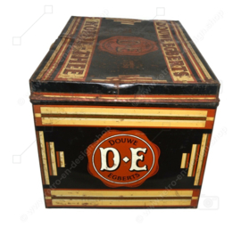 Rectangular vintage shop counter tin by Douwe Egberts Koffie en Thee fabrieken.