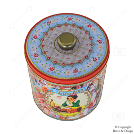 Albert Heijn Retro Storage Tin with Red Rim - 125th Anniversary Edition