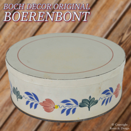 "Vintage Boerenbont Tin by Boch - A Piece of Nostalgia from the 1960s!"