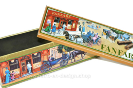 Nostalgisch vintage rechthoekig blik voor Fanfare chocolade
