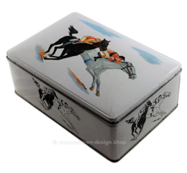 Vintage van Melle Blechdose mit Pferden und Reitern
