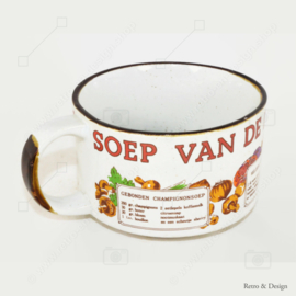 Vintage soepkom "Soep van de dag" met recepten