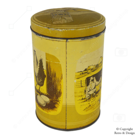 Vintage Biscuit Tin from Fa. van der Meulen & Zn with Rural Landscape