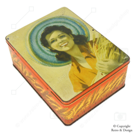 "Enchanting Lonka Storage Tin: A Vintage Symphony of Sweetness and Style"