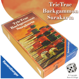 TricTrac, Backgammon, Surakarta by Ravensburger, 1975 “Serie Casino”