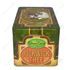 Vintage Dose für Pickwick Tee von Douwe Egberts mit einem Bild einer Kutsche oder Kutsche mit Pferden und einem Gasthaus