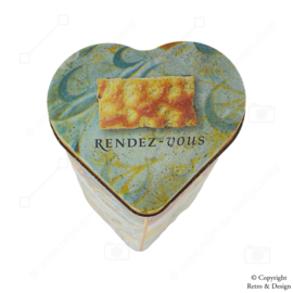 Vintage Heart-Shaped Tin for Rendez-Vous by LU (1980-1989)