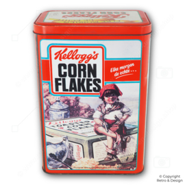 Boîte de Céréales Vintage Kellogg’s Cornflakes (1989) – Boîte Rétro Rouge, Collector