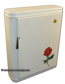 Vintage Brabantia weißer Medizinschrank mit Rose