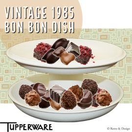 Vintage Tupperware bonbon dish from 1985