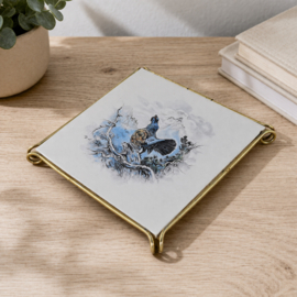 Vintage Villeroy & Boch Trivet – Capercaillie Bird Motif (Luxembourg)