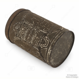 Vintage Dutch Rusk Tin – Embossed Floral & Figural Design – 1920–1970