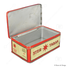 Vintage blik voor tabak van Niemeijer “Roode-Ster Lichte Geurige Rooktabak”