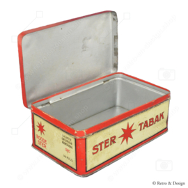 Vintage tin box for tobacco by Niemeijer “Roode-Ster Lichte Geurige Rooktabak”