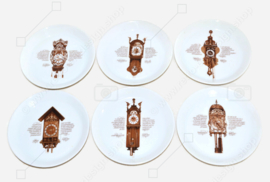 Set of six pastry plates as an addition of the well-known Nutroma - Mitterteich Clock tableware