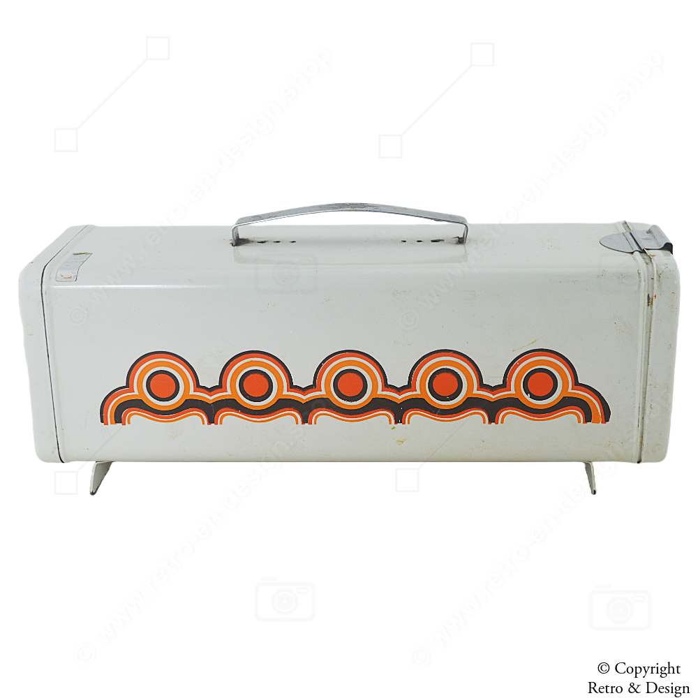 Vintage weiße Brabantia Lebkuchendose aus den 1970er Jahren – Modell „Bayon“