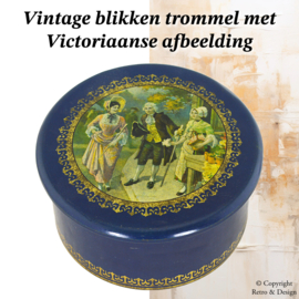 Victorian Tin with Romantic Imagery from the Wig Era