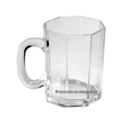 Glass mug made by Arcoroc France, Luminarc Octime clear