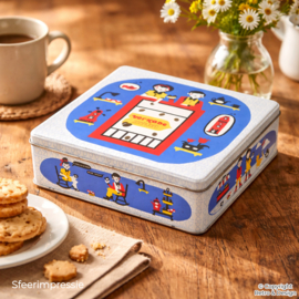 Verkade Zaandam Biscuit Tin – Square Storage Tin (Post-2010)
