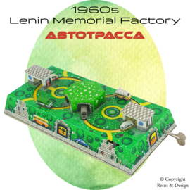 Tin Toy Autobahn "Abtotpacca" – Mechanical Toy from the Soviet Union (USSR), 1960s