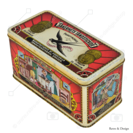 Vintage tin for matches of the Zwaluw brand "Säkerhets Tändstickor" since 1895