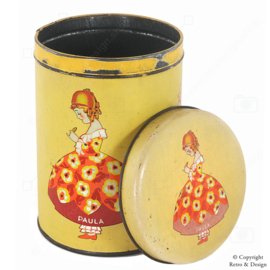 Lata de Galletas "Paula" – Diseño Nostálgico de Envase de 1930 a 1950