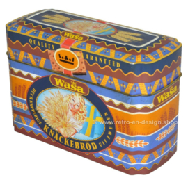 Vintage storage tin for Wasa Crispbread. The crispy crispbread from Sweden