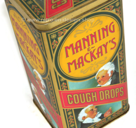 Set of two vintage tins for Mannings & Mackay's Cough Drops.