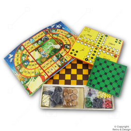 Vintage Bordspel-Set van Jumbo – 6 Spellen in Originele Doos