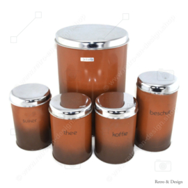 Vintage Set Brabantia Dosen in "Shadow Brown"