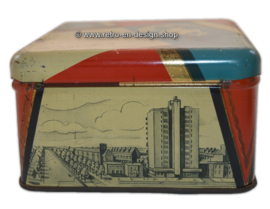 Square tin cookie jar for Amsterdam koggetjes cookies