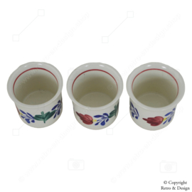 "Vintage Boch Boerenbont Egg Cups Set: Colorful and Charming from the 70s-80s!"