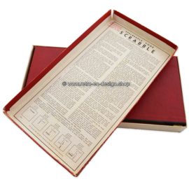Origineel vintage Scrabble spel met houten draaitafel uit de jaren '50