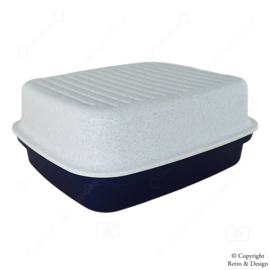 White/Blue Vintage Tupperware Bread Box: A Piece of History in Your Home