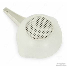 Vintage Tupperware Handzeef/Vergiet met Steel – Wit – Jaren 70 – Compacte Keukenhulp