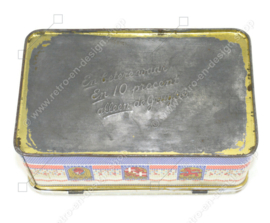 Rectangular tin with image of 12 Dutch provincial coats of arms in mosaic by De Gruyter