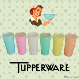 Juego vintage de seis vasos tupperware