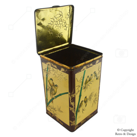 Vintage Tiktak Tea Tin (1939) with Birds on Bamboo – Verblifa