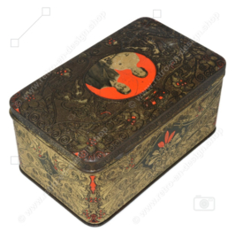 Caja de galletas con la imagen de la princesa Juliana y el príncipe Bernhard, 1936 - 1937