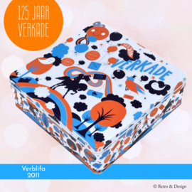 Square biscuit tin on the occasion of 125 years of Verkade