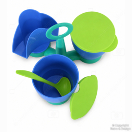 Tupperware Carrousel de Table – Trio de Service Vintage Bleu & Vert